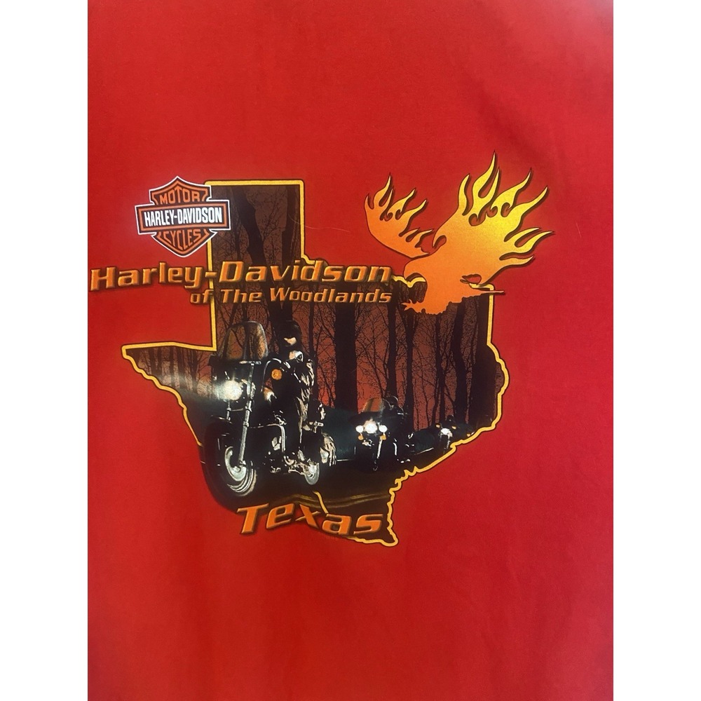 Men's Harley-Davidson Red Of The Woodlands Texas T-Shirt-Size‎ 3XL